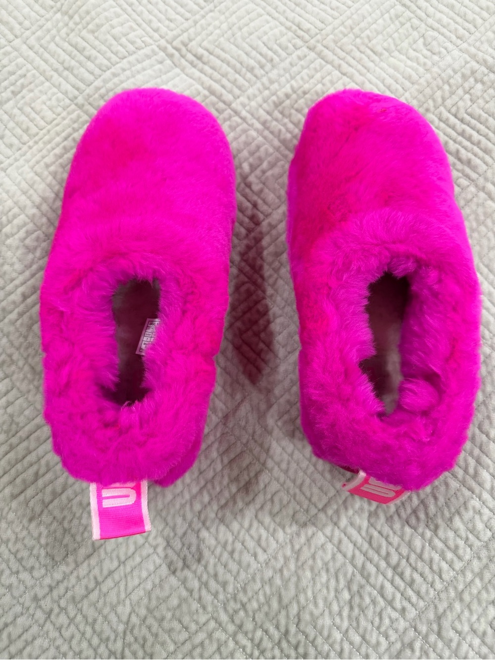 UGG Plush Slip-On Slippers in Bright Fuchsia